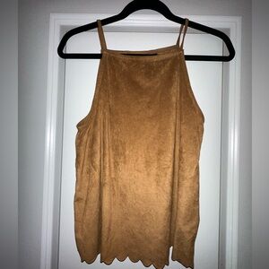 Tan tank top soft material small light brown